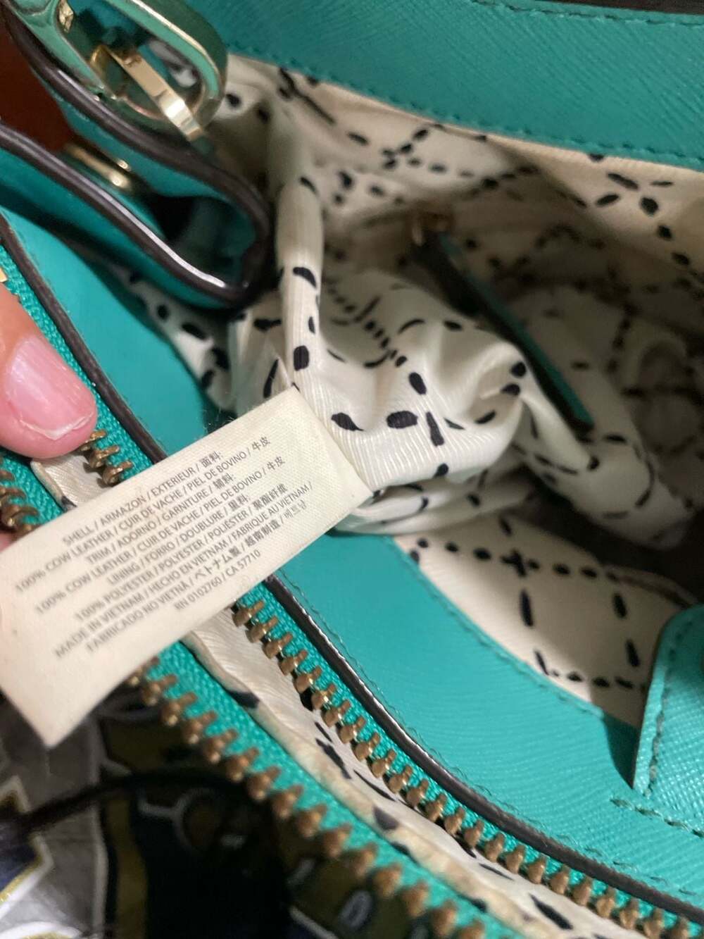 Kate Spade Newbury Lane Saffiano Leather Satchel in Teal - Picture 10 of 11